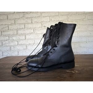 Vintage 1986 Biltrite Black Leather Military Combat Boots Workwear Size 6.5 XN